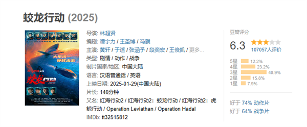 春節(jié)檔唯一 電影《蛟龍行動》宣布撤檔：將制作特別版
